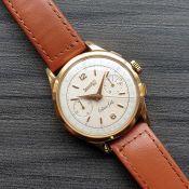 VINTAGE EBERHARD & CO EXTRA-FORT, circular dial with twin registers, rose gold hands and baton