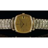 GENTLEMEN'S BAUME & MERCIER 9K GOLD BAUMATIC, W/ 9K GOLD BRACELET, W/ BOX & BOOKLET, VINTAGE