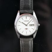 GENTLEMEN'S CITIZEN EAGLE 7, REF. GN-4W-S, WHITE DIAL, VINTAGE AUTOMATIC WRISTWATCH, circular