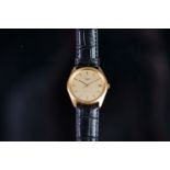 VINTAGE LONGINES AUTOMATIC, circular sail. baton hour markers, date aperture, 33mm gold plated case,