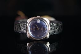 NEW OLD STOCK VINTAGE LONGINES AUTOMATIC ULTRA-CHRON REFERENCE 8019 W/BOX, circular blue dial,