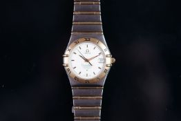 GENTLEMEN'S OMEGA CONSTELLATION AUTOMATIC, circular cream dial, baton hour markers, date aperture,