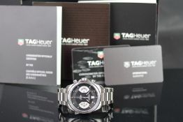 GENTLEMEN'S TAG HEUER GRAND CARRERA CALIBRE 17 AUTOMATIC CHRONOGRAPH REF CAV511A, circular black