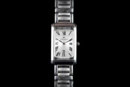 GENTLEMEN'S MAURICE LARCOIX, rectangular dial, Roman numerals, 25mm stainless steel case, and