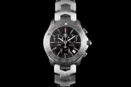 TAG HEUER LINK CHRONOGRAPH REFERENCE CJ1110, circular black dial, triple register, split seconds