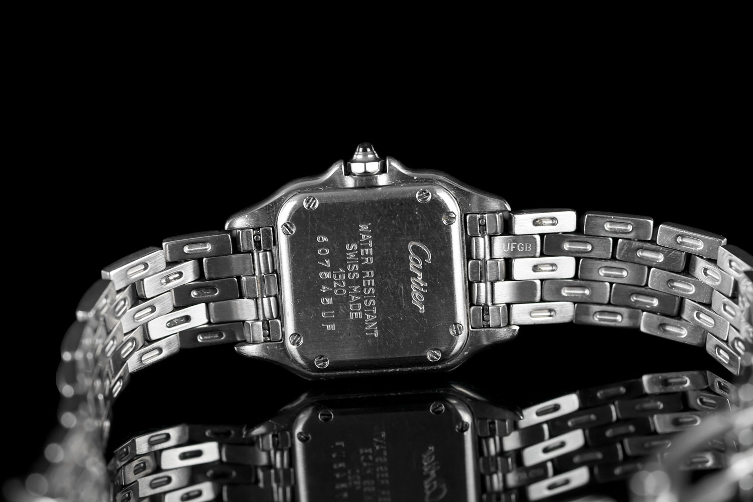 LADIES CARTIER PANTHERE 1320 SN607545UF, square, silver dial with black roman numerals, non date, - Image 2 of 3