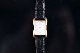 GENTLEMEN'S IWC SCHAFFHAUSEN WRISTWATCH REF. 1163009, rectangular patina dial with gold hour markers