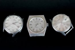 GROUP OF 3 VINTAGE WRISTWATCHES INCL ETERNA SEIKO, eterna matic kontiki 20, circular two tone