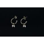 PAIR OF 18CT GOLD DROP EARRINGS