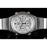 GENTLEMEN'S SEIKO QUARTZ CHRONOGRAPH WRISTWATCH REF 7A38-7190, circular silver dial with hour
