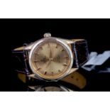 VINTAGE TUDOR OYSTER PRINCE REFERENCE 7965, circular champagne dial, block hour markers, 32mm gold