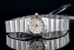 LADIES OMEGA CONSTELLATION MINI 573184O8, round, silver dial and hands, non date, steel 23mm case,