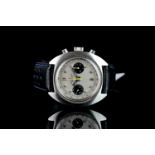 GENTLEMEN'S BREITLING CHRONOGRAPH WRISTWATCH REF 93001/15, circular silver dial with hour markers,