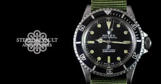 RARE GENTLEMEN'S ROLEX OYSTER PERPETUAL MILITARY SUBMARINER TRITIUM WRISTWATCH CIRCA 1976 REF. 5513,