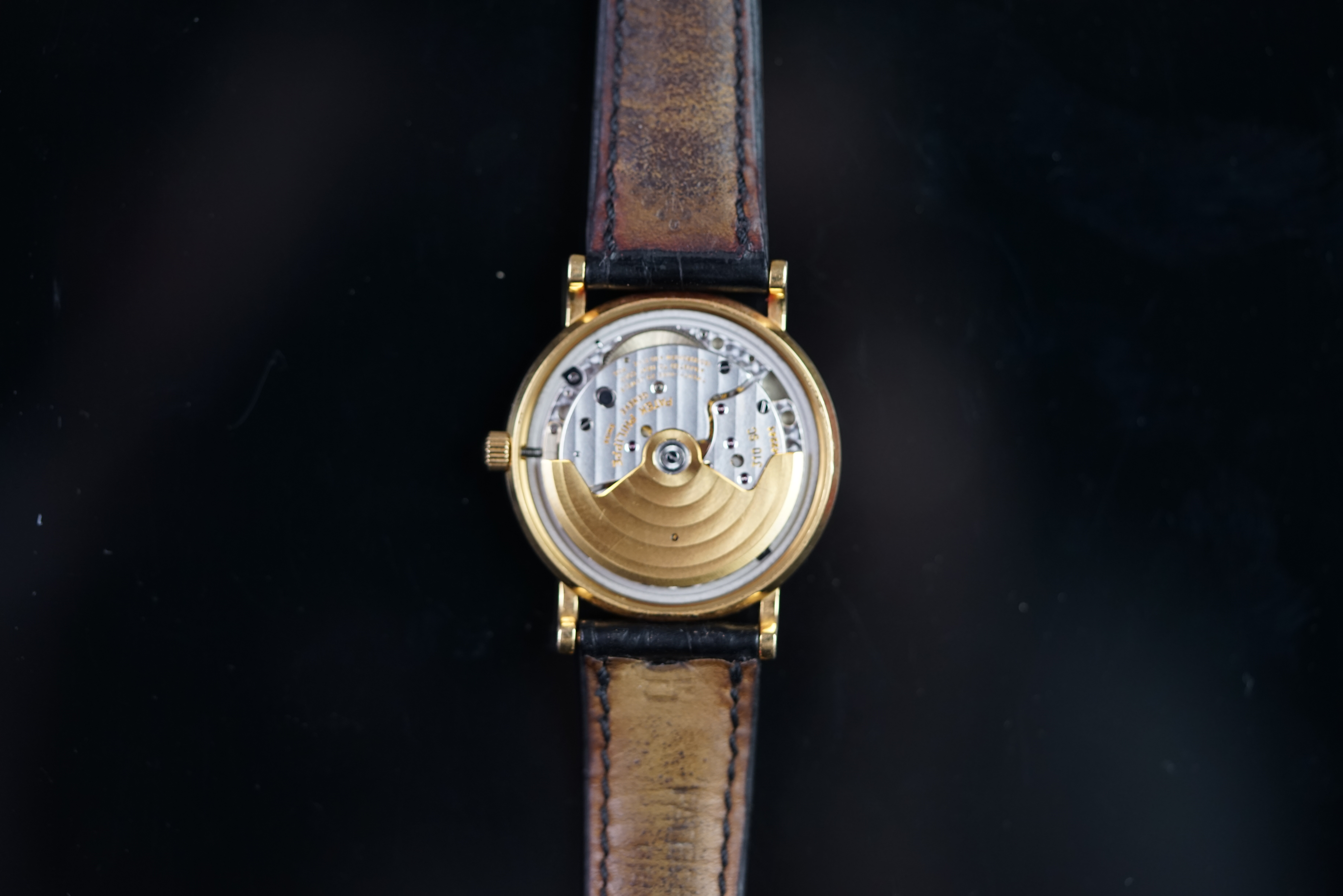 GENTLEMEN'S PATEK PHILLIPE CALATRAVA 18CT GOLD WRISTWATCH REF. 3802, circular white dial with - Image 3 of 4