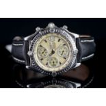 GENTLEMEN'S BREITLING CHRONOMAT A13050.1 SN 40960, round, yellow dial with silver batons,