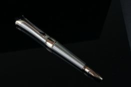 MONTBLANC STERLING SILVER BALL POINT PEN, silver body hallmarked 925 with gold details, ref