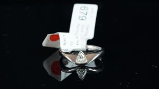 NEW OLD STOCK, UNWORN RETIRED STOCK - A single stone diamond ring, trilliant cut diamond with a