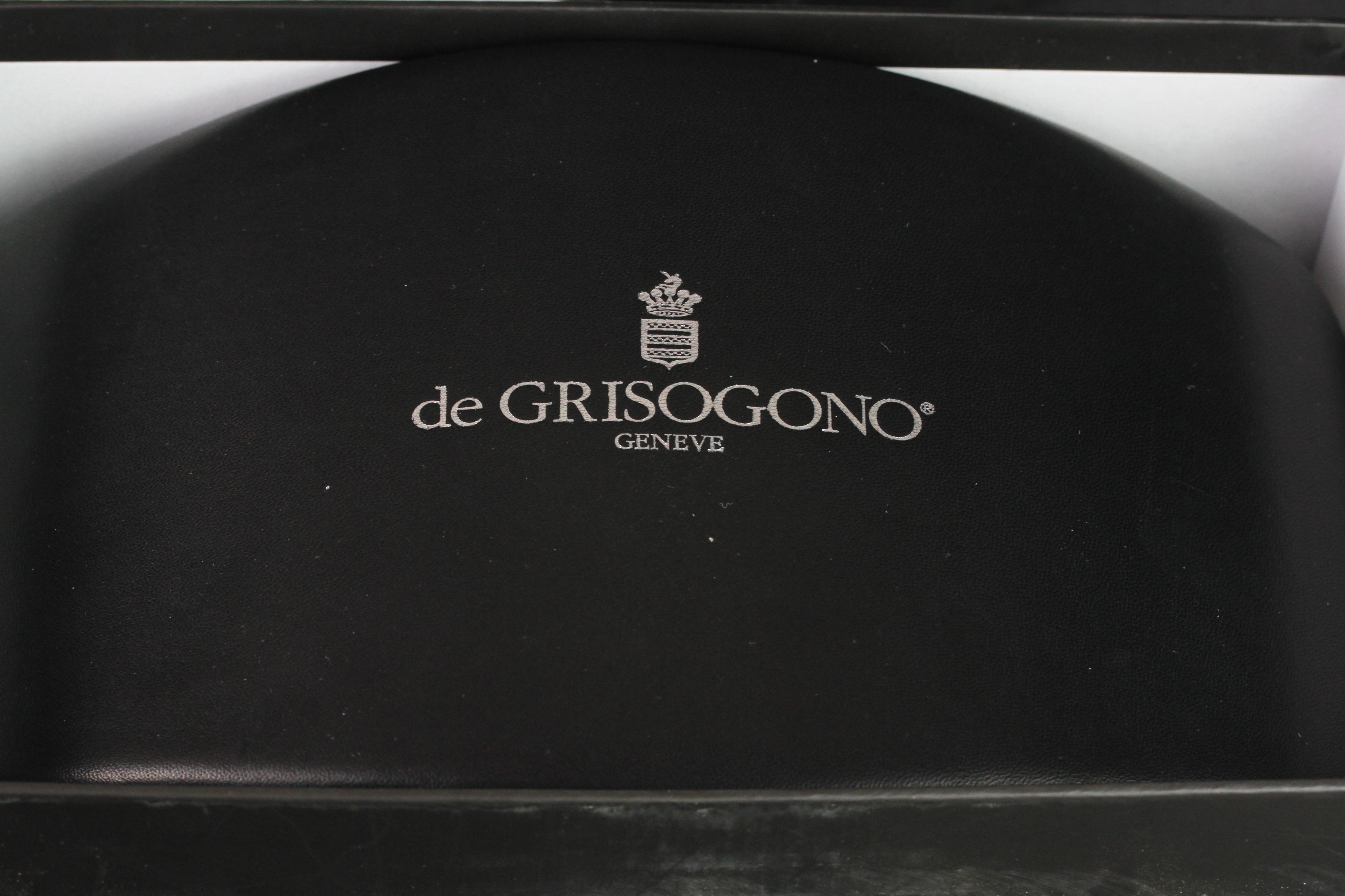 GENTLEMEN'S 18K GOLD DE GRISOGONO INSTRUMENTIO 008378 WITH BOX AND PAPERS, square, bicolour brown - Image 5 of 5