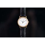 GENTLEMEN'S PATEK PHILLIPE CALATRAVA 18CT GOLD WRISTWATCH REF. 3802, circular white dial with