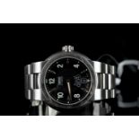 GENTLEMEN'S ORIS AUTOMATIC WRISTWATCH REF 7517-41, circular black dial with arabic numbers and