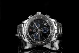 GENTLEMEN'S TAG HEUER LINK CHRONOGRAPH WRISTWATCH REF CJ1112, circular blue dial with hour