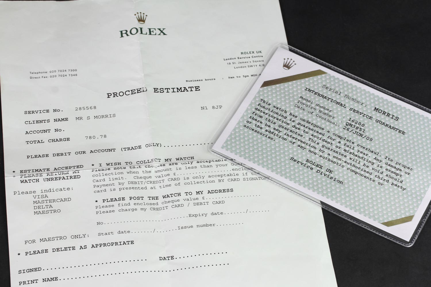 GENTLEMEN'S ROLEX OYSTER PERPETUAL DATEJUST WRISTWATCH REF. 16200 W/ SERVICE PAPERS, circular two - Image 3 of 3