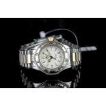 LADIES TAG HEUER QUARTZ WRISTWATCH REF. WF 1420-0, circular silver dial with hour markers, date