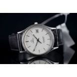 GENTLEMEN'S OMEGA SEAMASTER , round silver dial and hands, silver batons, date aperture at 3 o