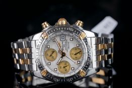 GENTLEMEN'S BREITLING COCKPIT CHRONOGRAPH B13357 SN 205154, round, mother of pearl dial with white