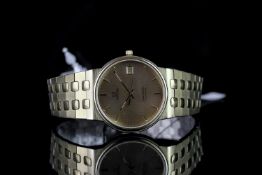 GENTLEMEN'S OMEGA SEAMASTER QUARTZ WRISTWATCH REF 1432, champagne dial with hour markers, date at