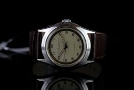 GENTLEMEN'S BAUMER AND MERCIER AUTOMATIC BUMPER WRISTWATCH, circular patina gilt minute track dial