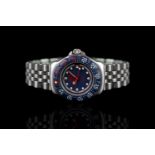 LADIES TAG HEUER FORMULA 1 WRISTWATCH REF WA1410 WITH BOX, circular blue dial with hour markers,