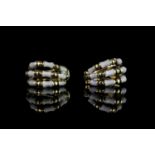 Pair of Tiffany & Co bamboo clip on earrings, hallmarked 18ct gold, approximate total weight 17.3