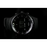 SUUNTO MILITARY CORE WATCH,black ana/ldigi black dial, 44mm black plastic case,steel coin screw