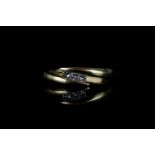 THREE STONE PRINCESS CUT DIAMOND RING ESTIMATED 0.10 CT TOTAL, stamped 750 not hallmarked , ring