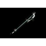 MONT BLANC FOUNTAIN PEN 8482 SN MBKF5SM54, black lacquer and silver, comes with box and papers.