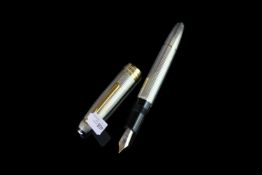 MONT BLANC MEISTERSTUCK fountain PEN SN MX1016108,stamped 925,comes with mont blanc pouch.