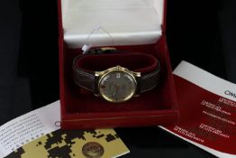 GENTLEMENS OMEGA CONSTELLATION CHRONOMETER ELECTRONIC F300HZ WRISTWATCH W/ BOX & PAPERS REF.