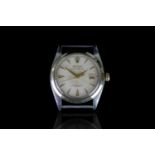 RARE GENTLEMENS ROLEX OYSTER PERPETUAL WRISTWATCH REF. 6105, circular patins dial with gold dagger