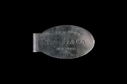 Tiffany & Co money clip, hallmarked sterling silver