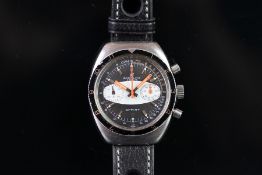 GENTLEMEN'S BREITLING SPRINT CHRONOGRAPH WRISTWATCH REF. 2212, circular black surf board dial with