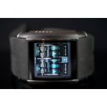 GENTLEMEN'S HD3 SLYDE WATCH 1145-50503-02 , square, black dial with digital display, 48 mm rubber