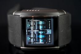 GENTLEMEN'S HD3 SLYDE WATCH 1145-50503-02 , square, black dial with digital display, 48 mm rubber