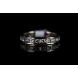 18 CT NEARLY FULL ETERNITY RING WITH 2 DIAMONDS REPLACED WITH GOLD SIZING GAP.estimated 21 x 0.