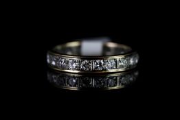 18 CT NEARLY FULL ETERNITY RING WITH 2 DIAMONDS REPLACED WITH GOLD SIZING GAP.estimated 21 x 0.