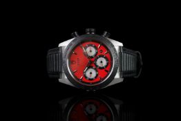 GENTLEMEN'S TUDOR FASTRIDER CHRONOGRAPH WRISTWATCH W/ BOX & PAPERS REF 42010, circular red dial with