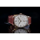 GENTLEMEN'S ROLEX PRECISION WRISTWATCH, silver dial with hour markers, small seconds at 6 0'clock,