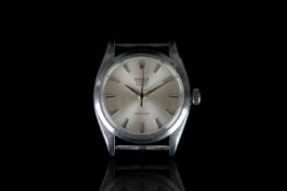 GENTLEMEN'S ROLEX OYSTER ROYAL PRECISION WRISTWATCH REF. 6422, circular silver dial with faceted
