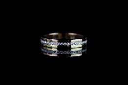 Cartier diamond set trinity eternity ring, set with 53 round brilliant diamonds totalling
